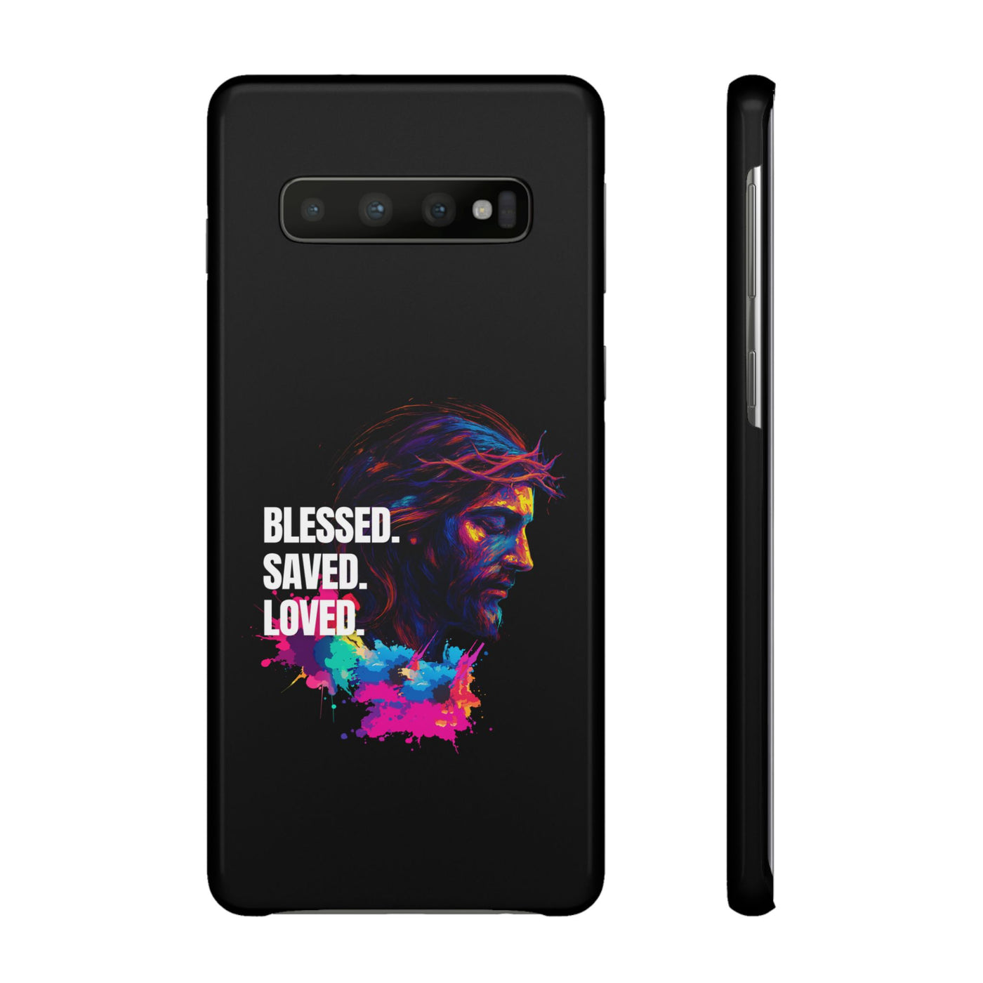 Blessed Saved loved - Snap Case - Jesus