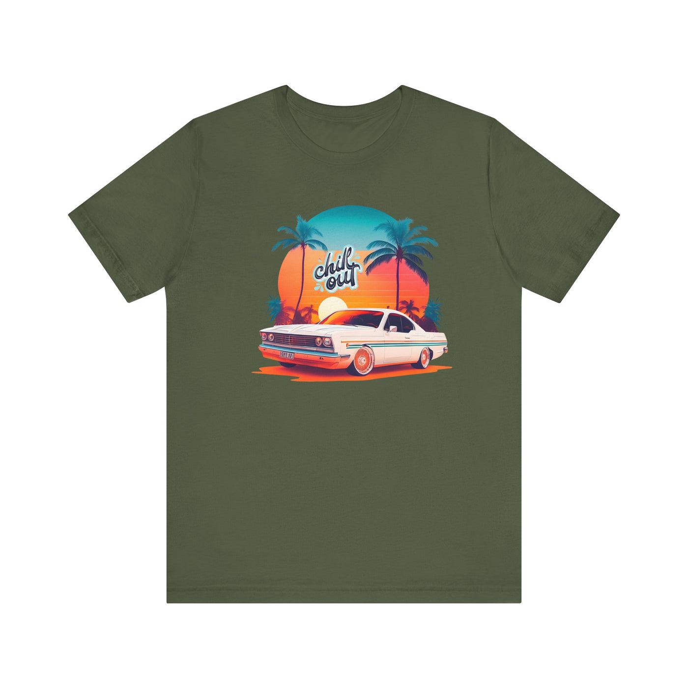 Chill Out Retro Car Tee - Unisex Jersey Short Sleeve Shirt