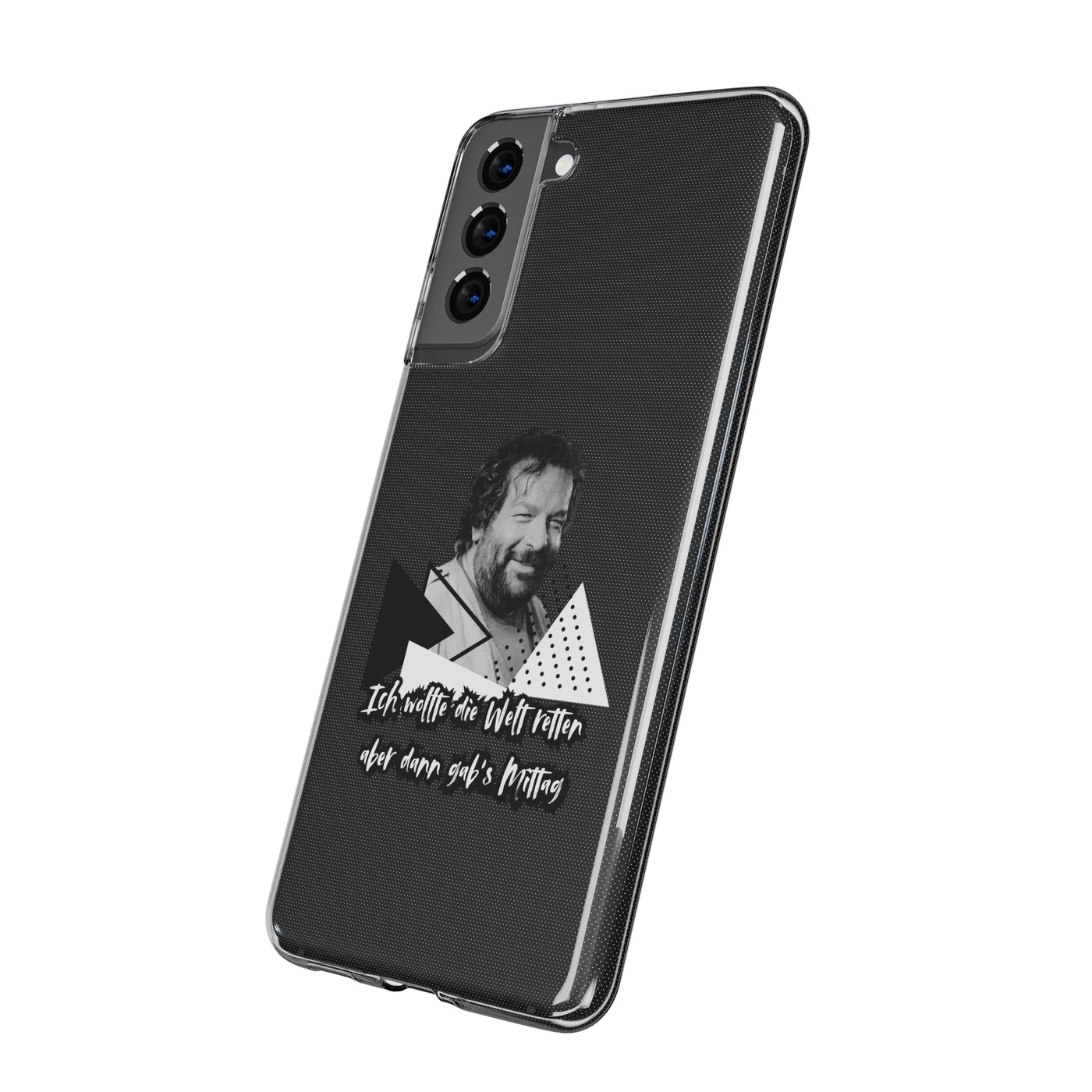 Handyhülle Unique Phone Cover, Ich wollte die Welt retten, dann gabs Mittag