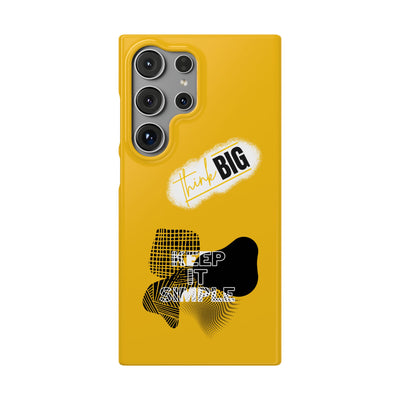 Handyhülle gelbe - Yellow Snap Case - 'Think BIG' for Motivated Individuals