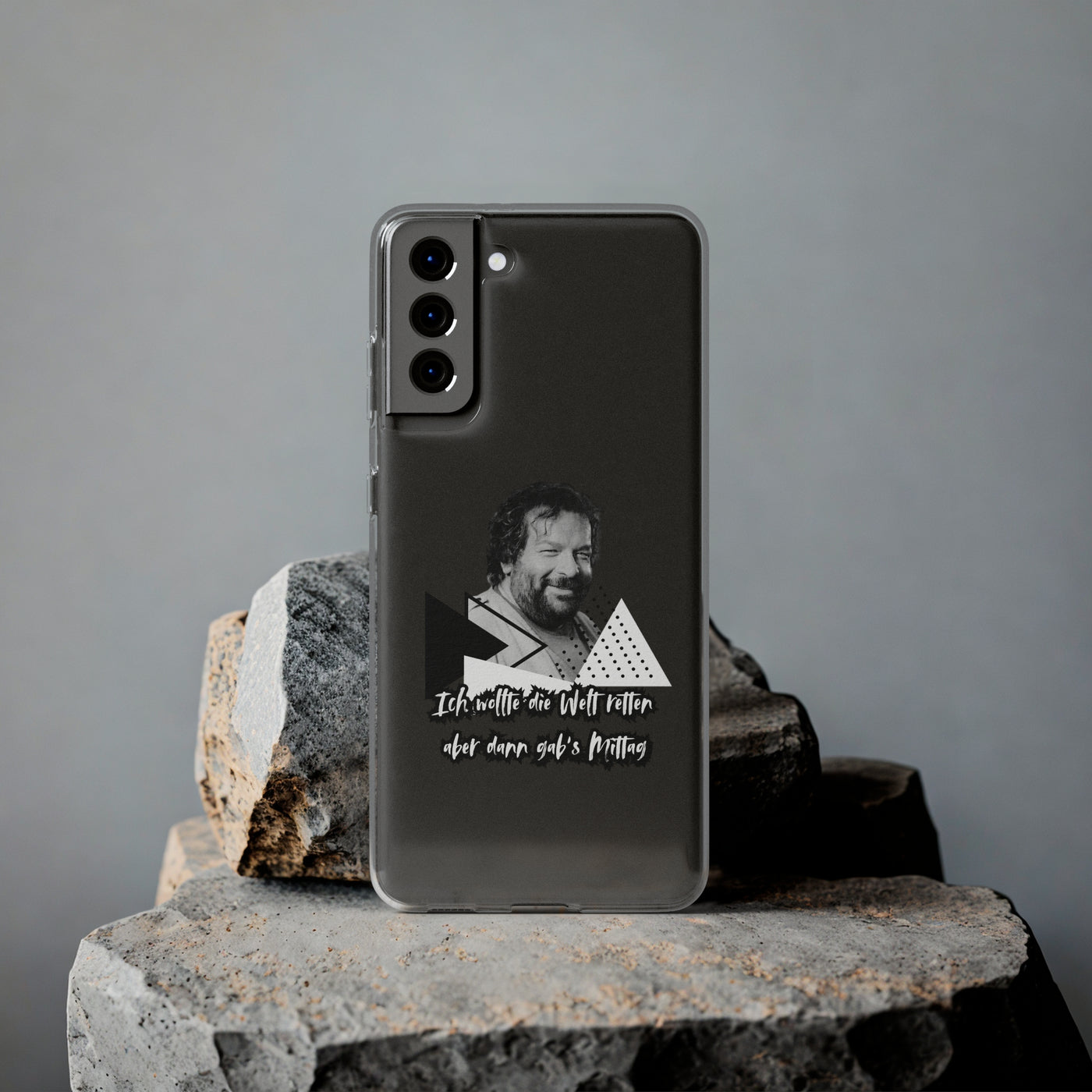 Handyhülle Unique Phone Cover, Ich wollte die Welt retten, dann gabs Mittag