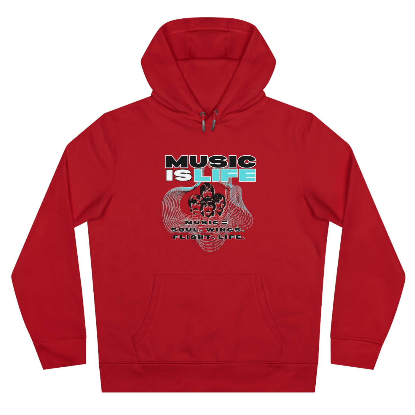 Beatles Music Is Life King Hooded Sweatshirt | Perfect for music lovers