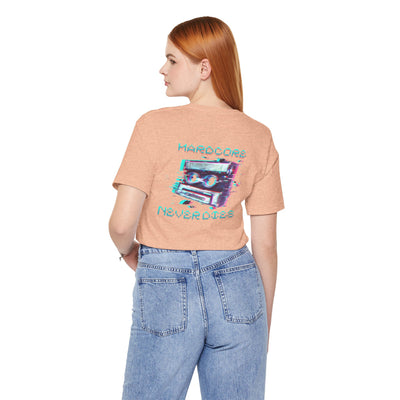 Techno - Hardcore Never Dies - Retro Graphic Tee, 90s Aesthetic Shirt unisex