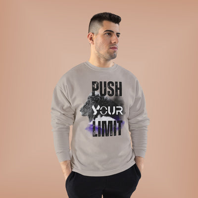 Motivational Lion Sweatshirt - Push Your Limit - Unisex EcoSmart