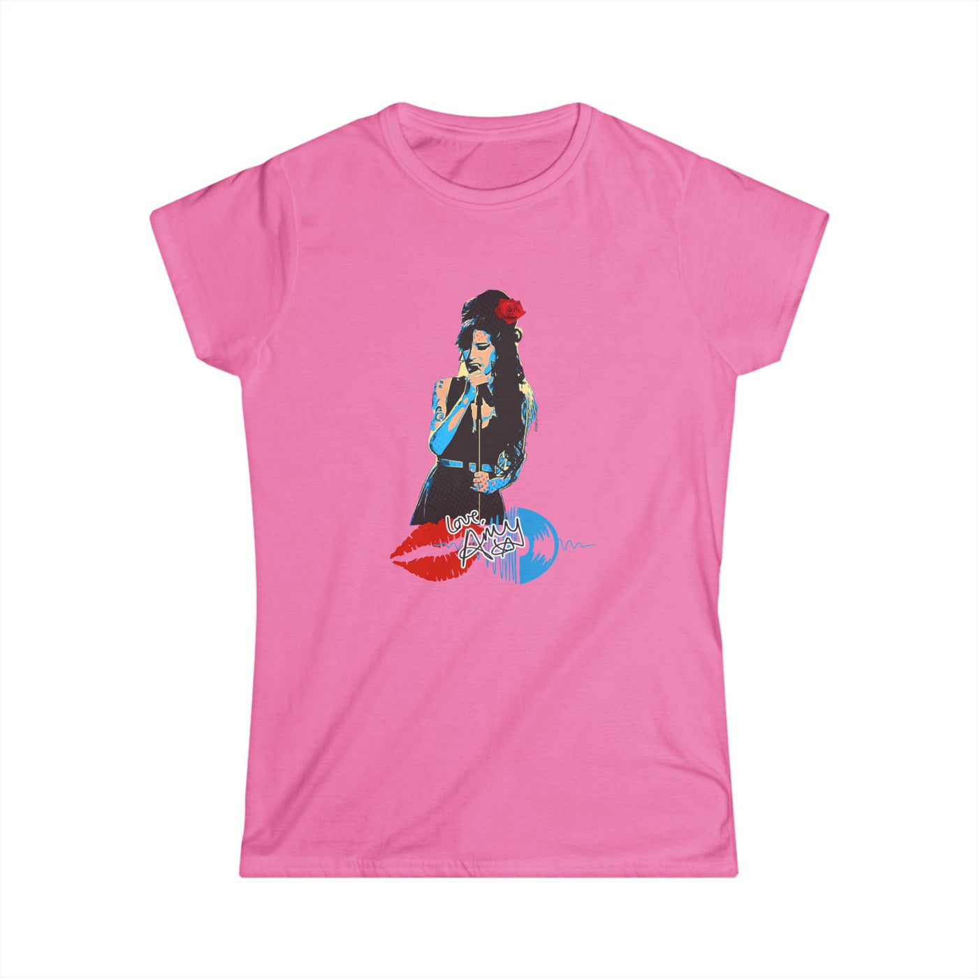 Amy Winehouse Bold Floral Art Women's Shirt