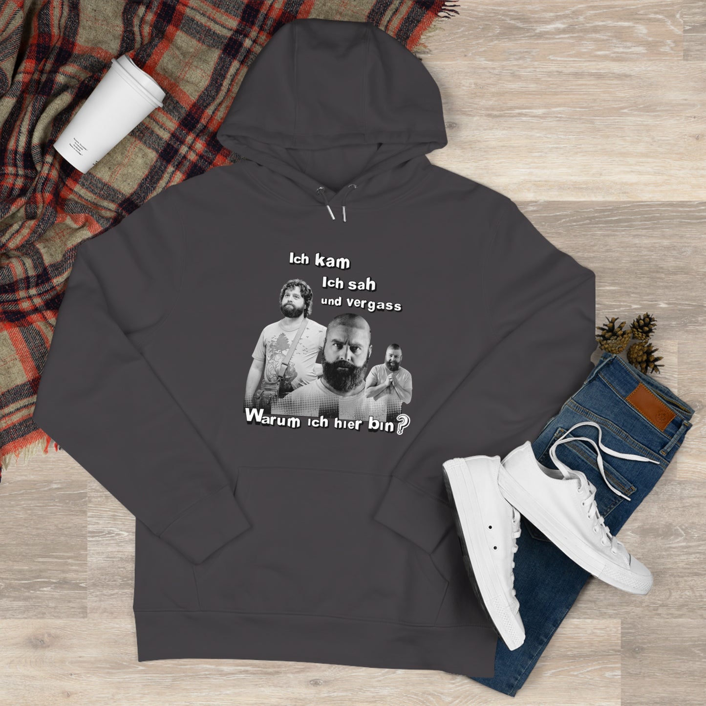 Hoodie Unisex Joke Alan Garner – I came, I saw, and I forgot – Why I am here!