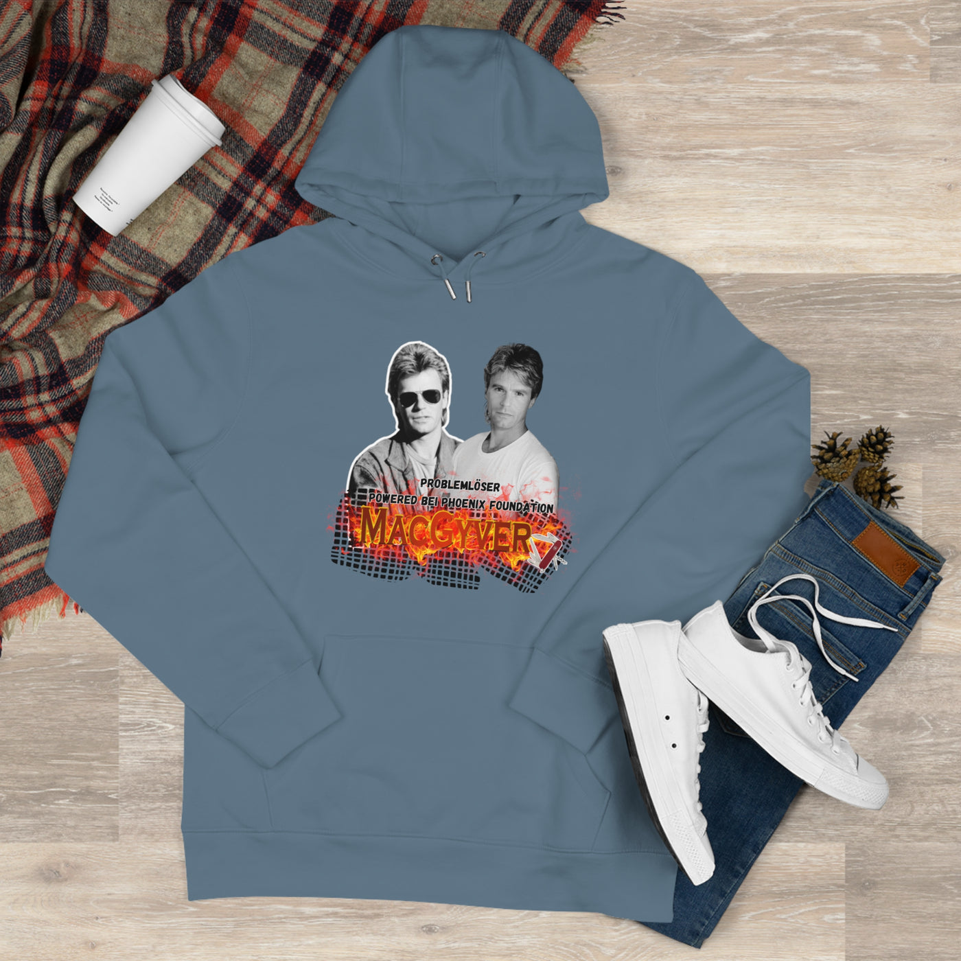 Retro MacGyver King Hooded Sweatshirt - Classic 80s Style