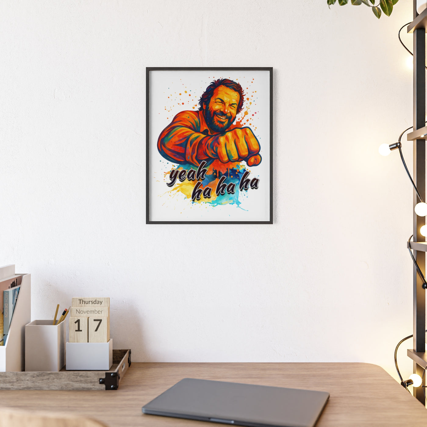 Funny Motivational Poster with Bud Spencer – 'Yeah Ha Ha Ha' 