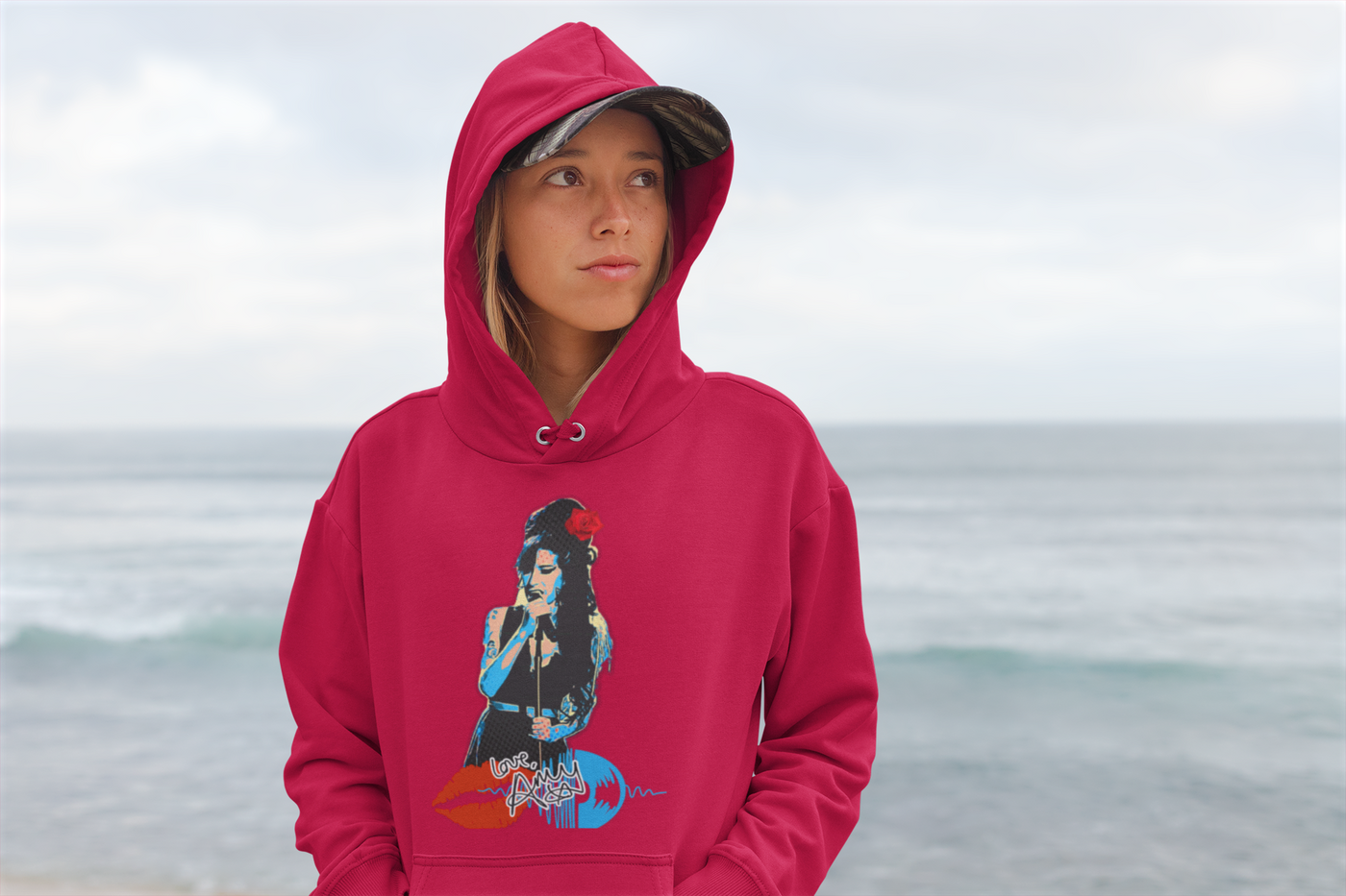 Amy Back in Black College Hoodie