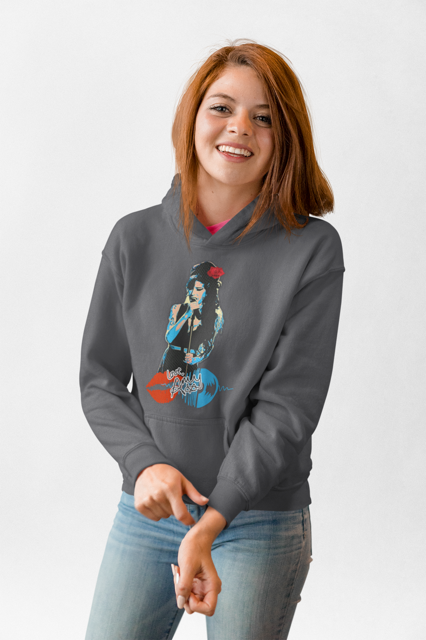 Amy Back in Black College Hoodie