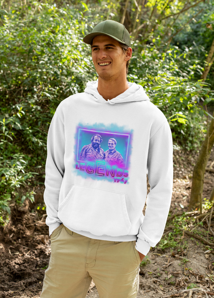 Legends Bud Spencer & Terence Hill Neon Fleece Hoodie - Unisex Retro Streetwear