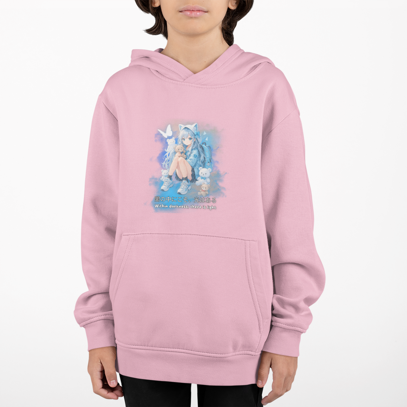 Anime Hoodie Kids - Within Darkness there is a light- 
