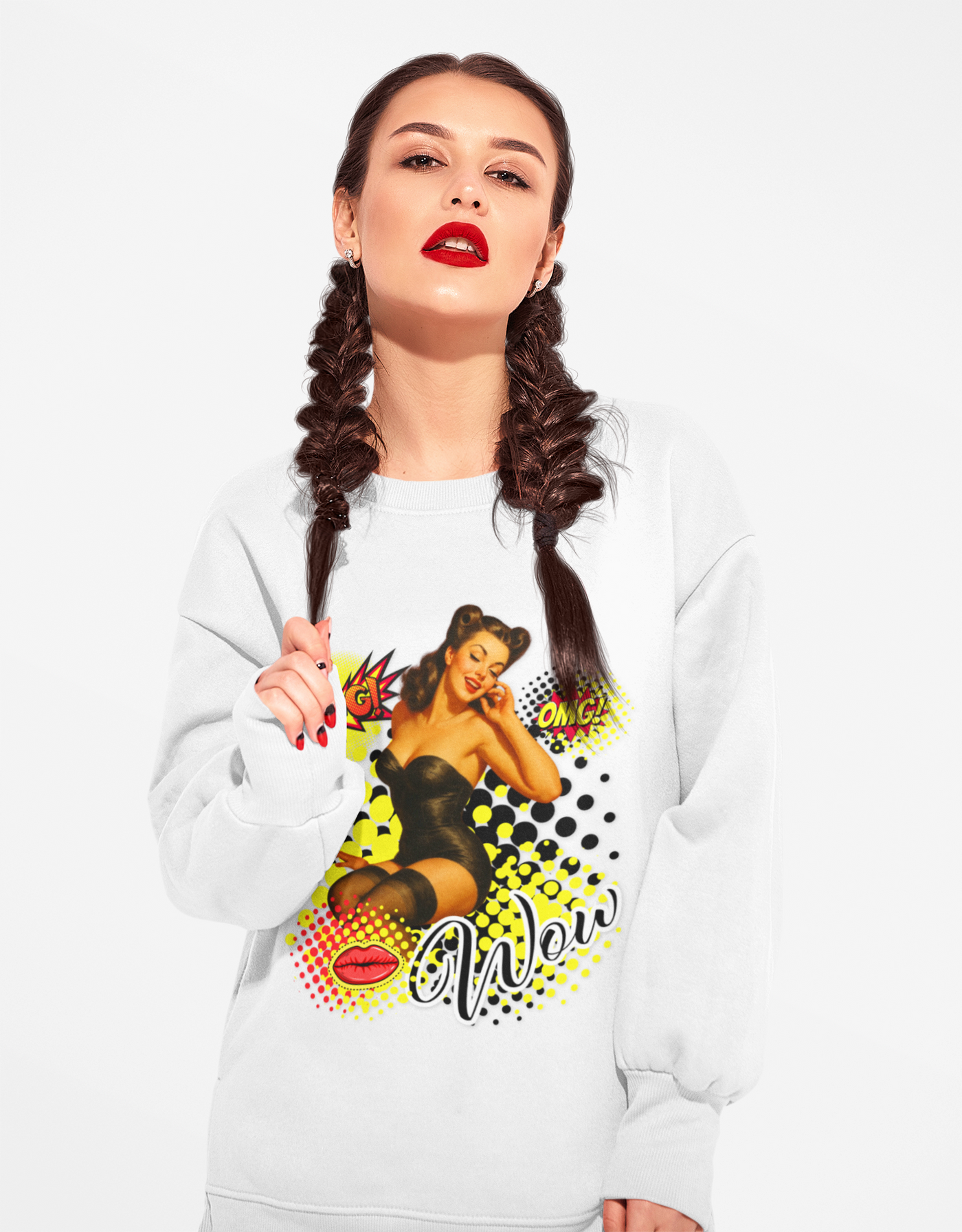 Retro Pop Art Unisex Sweatshirt - 'Bang', 'OMG', 'Wow' Statement Design