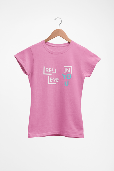 Inspirational Women's Softstyle Tee - 'Believe in You'