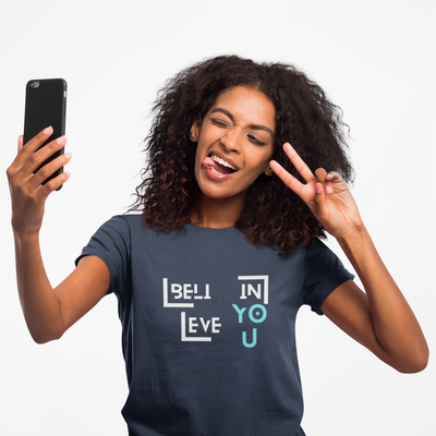 Inspirational Women's Softstyle Tee - 'Believe in You'