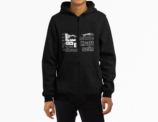 Zip Hoodie Möge Liebe die letzte Kraft sein, die die Welt verändert