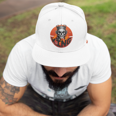 King Embroidered King skull - Flat Bill Cap, Snapback Hat