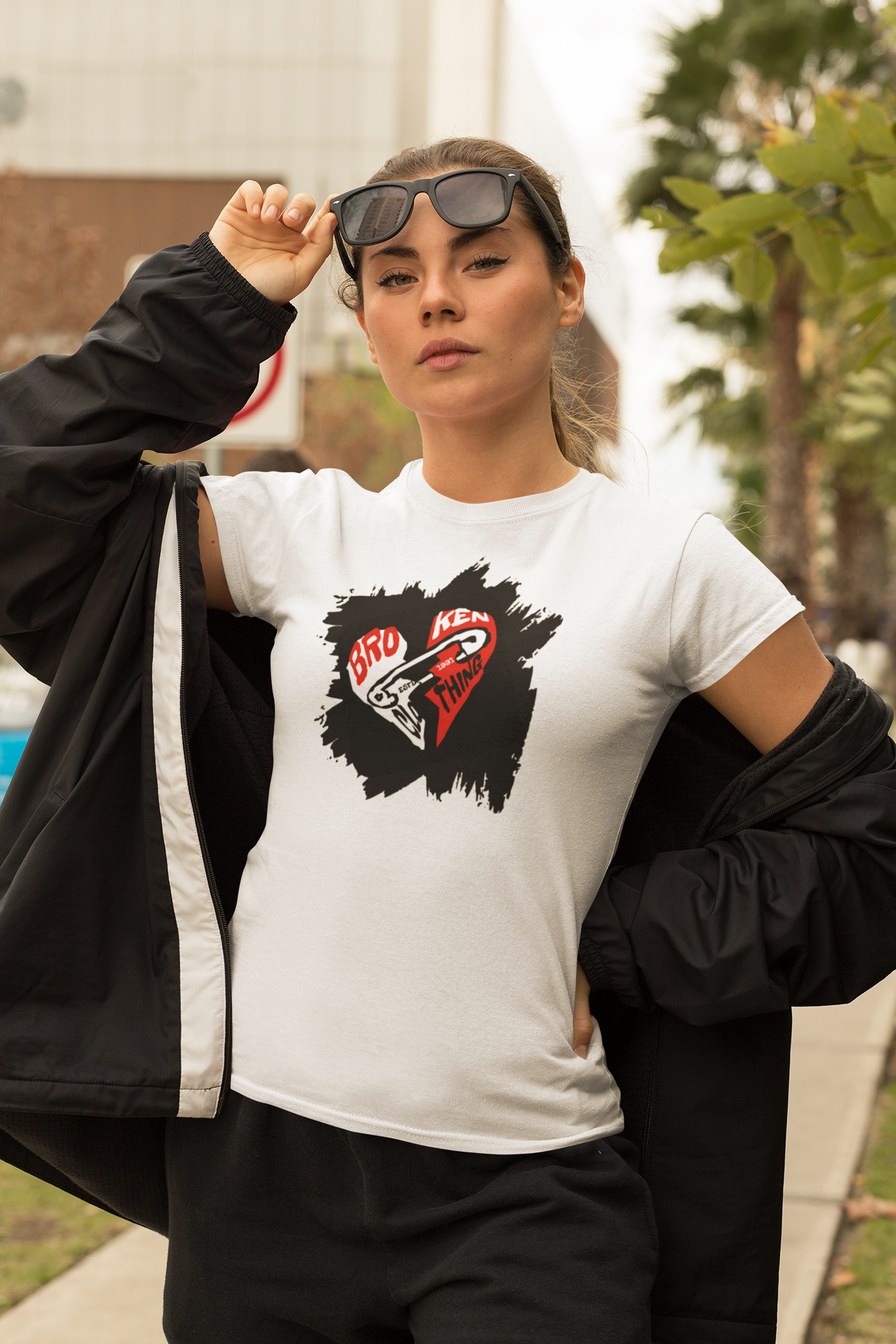 Shirt broken clothing heart- repariertes Herz