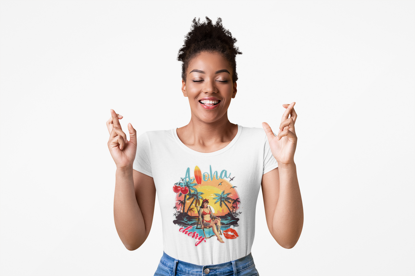 Aloha Cherry Women's Softstyle Shirt Rockabilly | Kultfaser