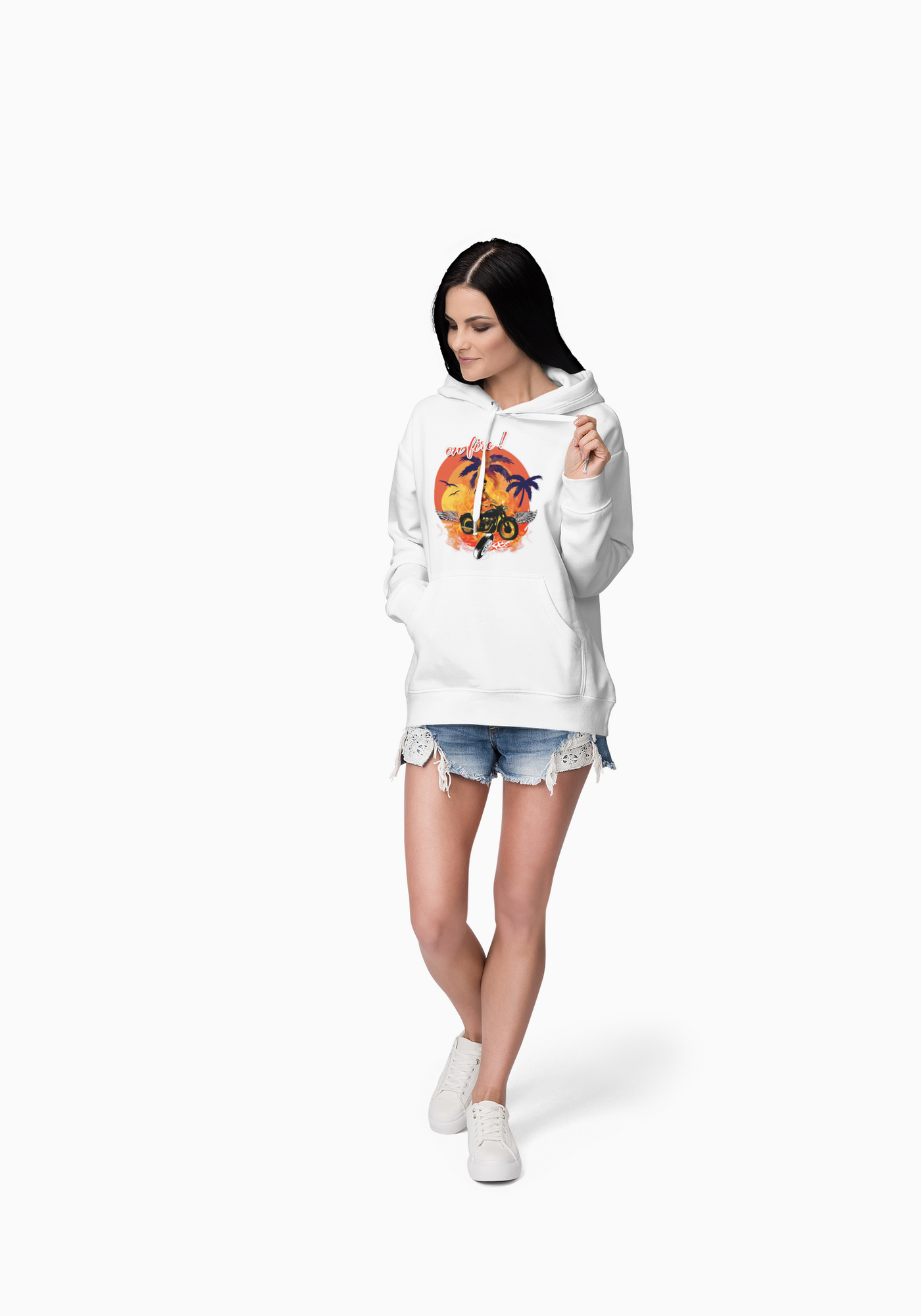 Hoodie Rockabilly, Beach Vibe Pullover,