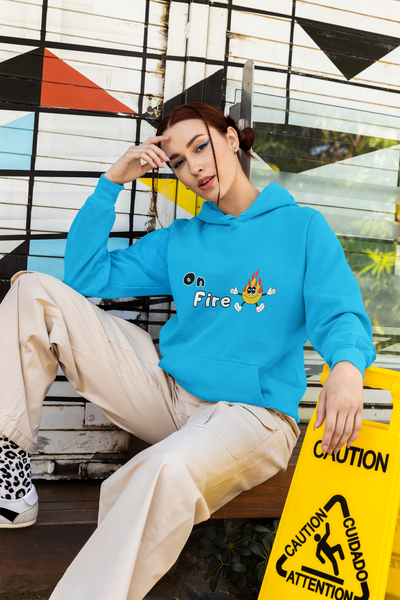 On Fire College Hoodie - Fun, Trendy, Casual Pullover for College Students, Summer Fest, Birthday Gift, Everyday Wear, Cool Outfit