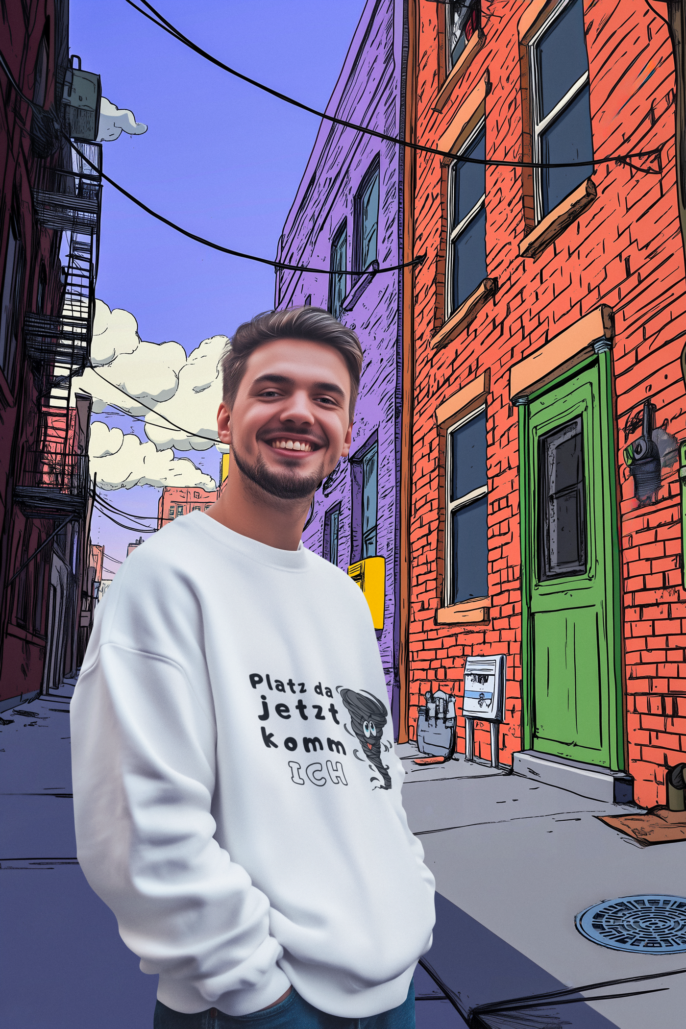 Unisex Sweatshirt -"Platz da jetzt komm ich"