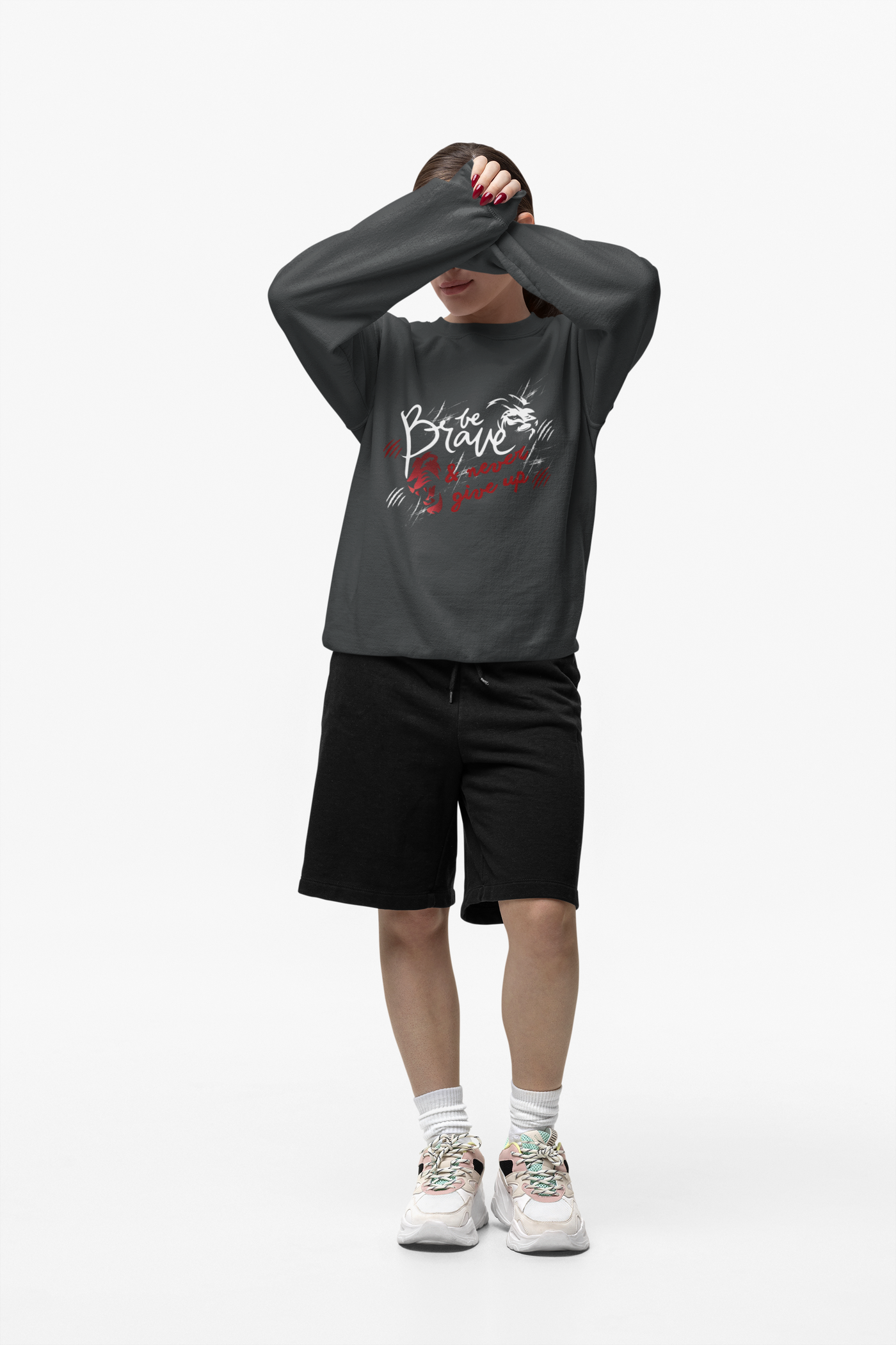 Brave &amp; Never Give Up Sweatshirt