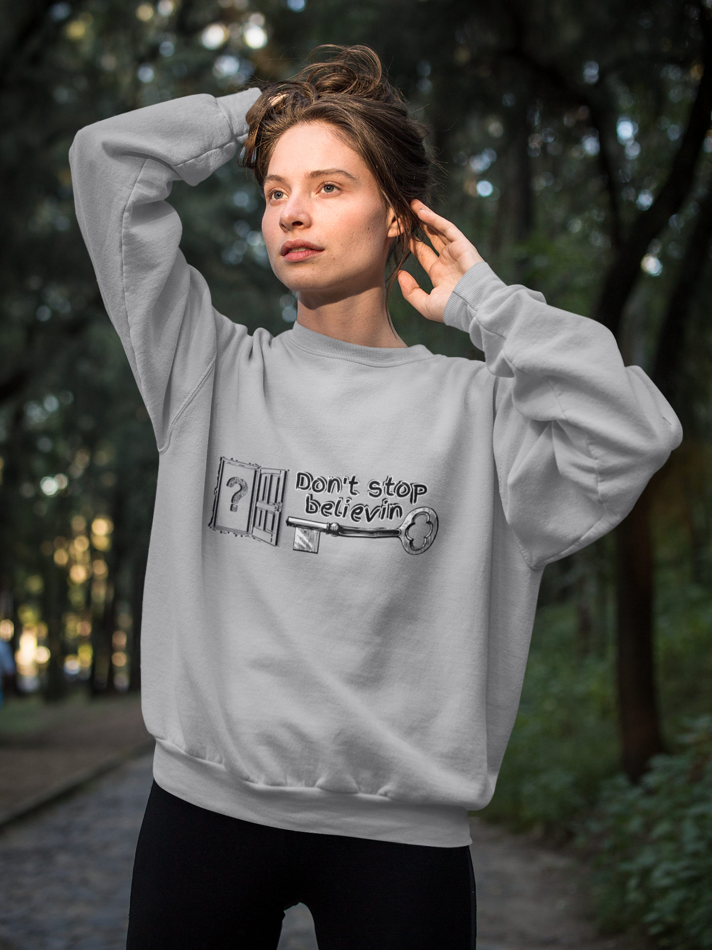 Inspirational Unisex Sweatshirt - Don't Stop Believin'