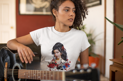 Amy Winehouse Bold Floral Art Women's Shirt