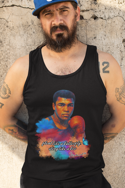 Muhammad Ali Inspired Tank Top - "Float Like a Butterfly, Sting Like a Bee"