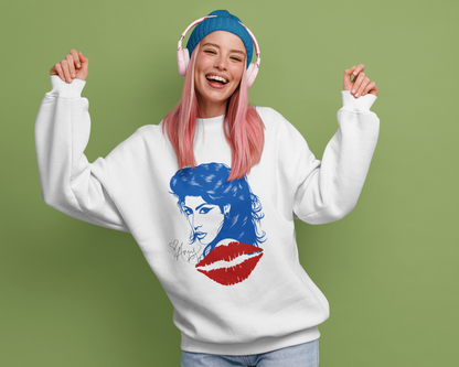 Amy Retro Kiss Graphic Hooded Sweatshirt for Fashion Lovers