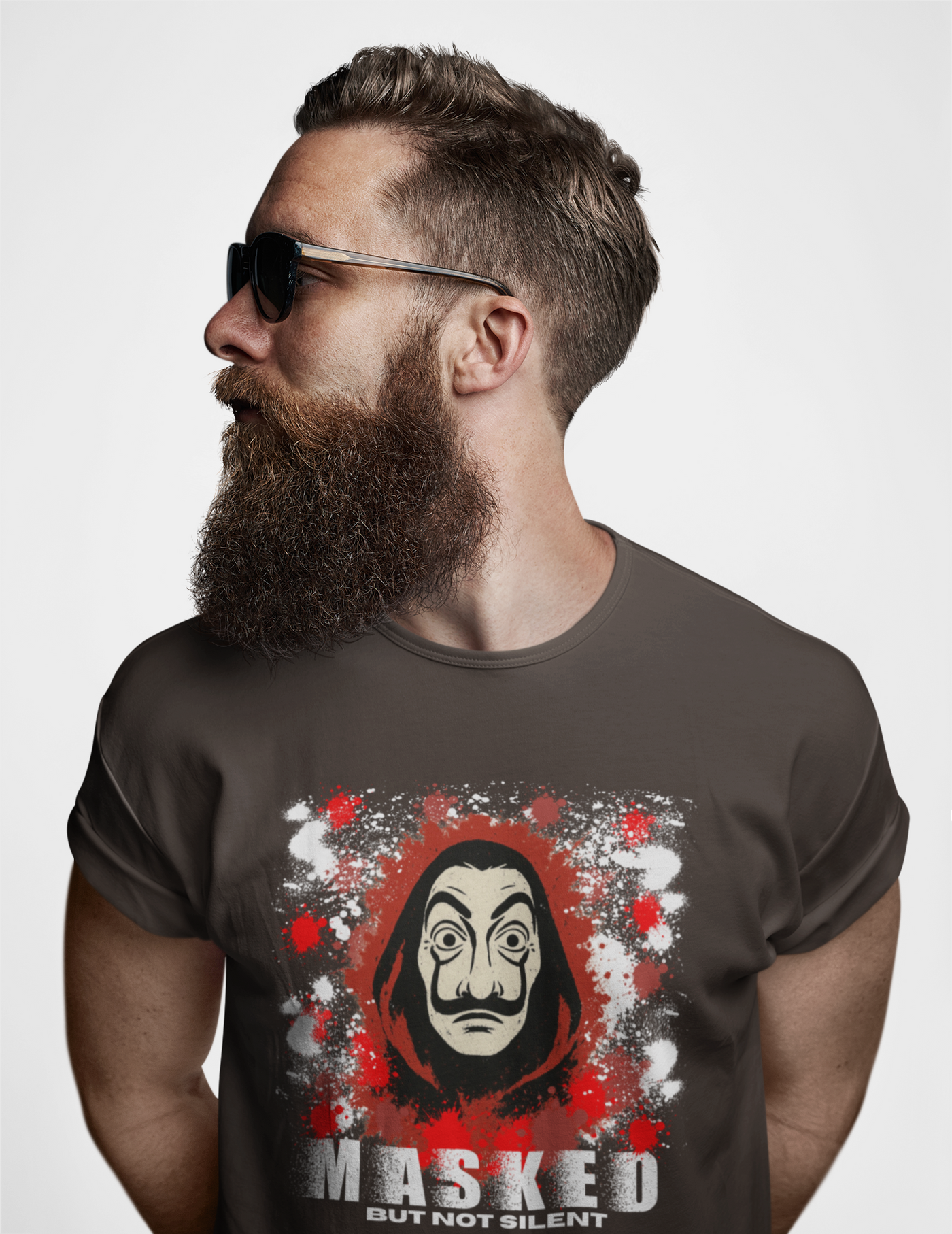 Unisex Short Sleeve Tee - Money Heist Masked but not silent