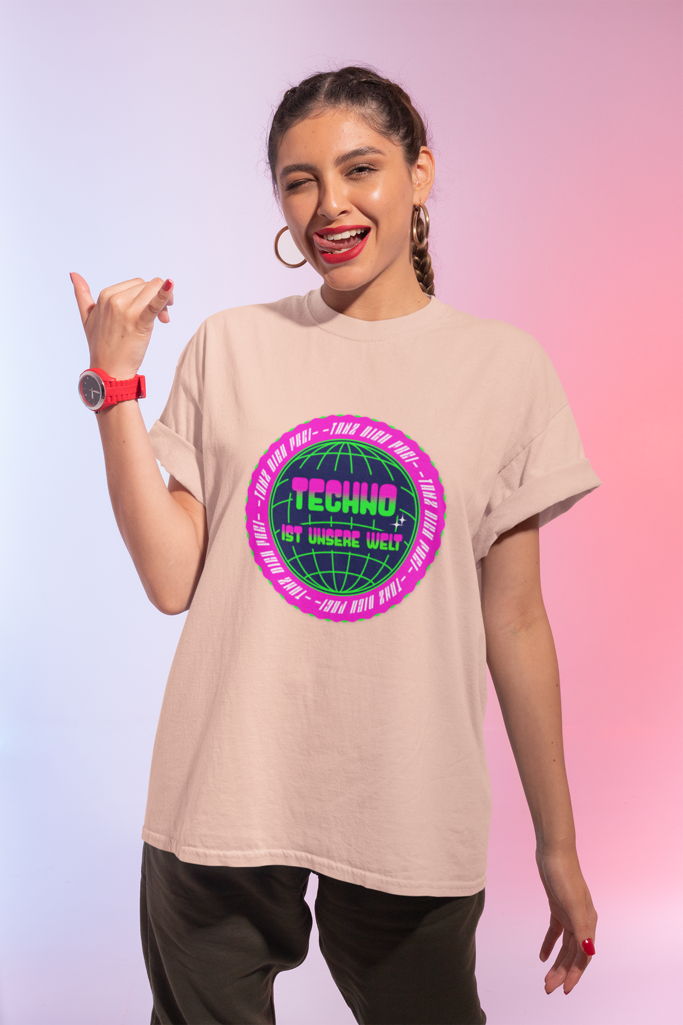 Tanz dich frei - Retro Techno Vibe Unisex Tee, Dance Party Shirt, Gift for Ravers, Festival Fashion,