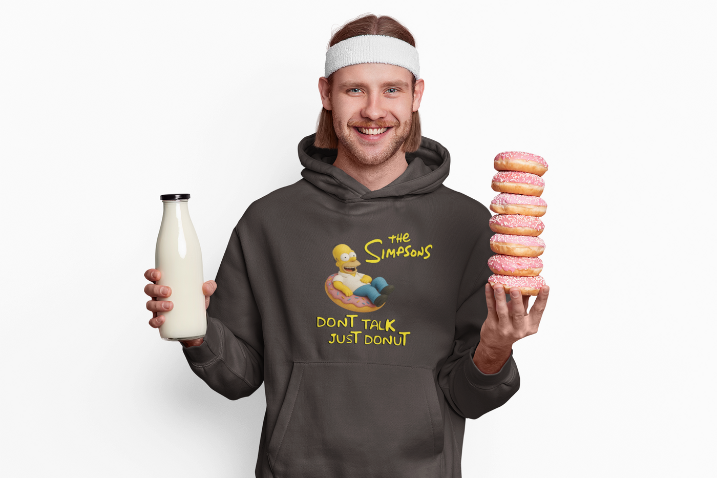 Funny Donut Lover Hoodie, Unisex College Hoodie, The Simpsons