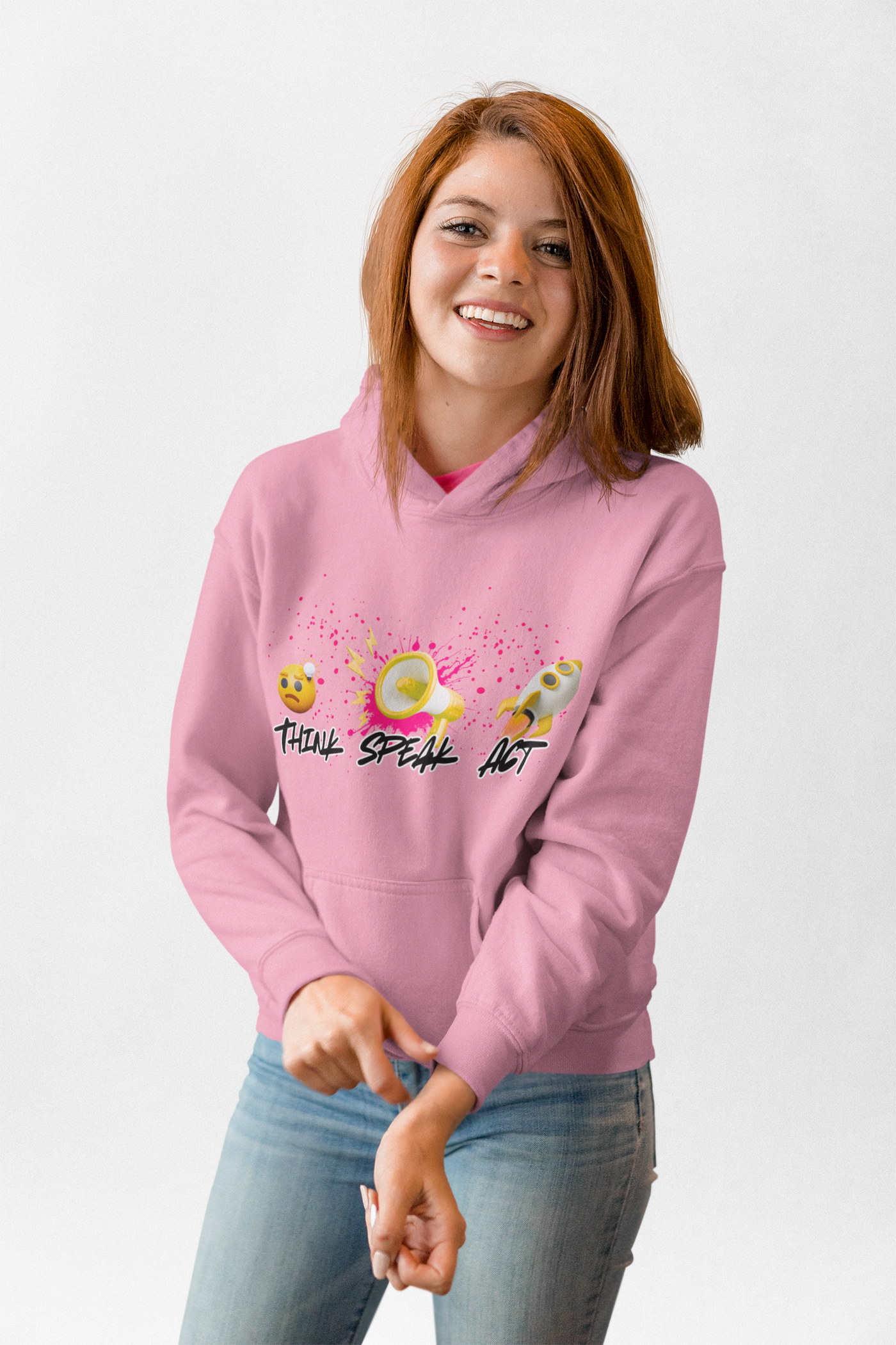 Think Speak Act Hoodie for Trendy Girls, Casualwear