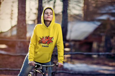 Girlie College Hoodie, Colorful Graphic Hooded Sweatshirt,