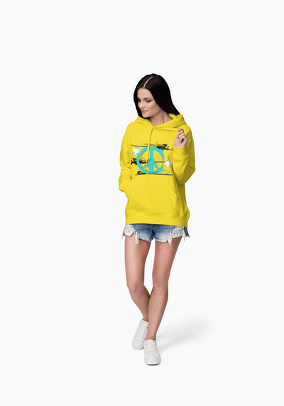 Peaceful Vibes College Hoodie, Trendy College Apparel, Gift for Students, Casual Wear, Inspirational Graphic Hoodie, Peace Symbol Fashion