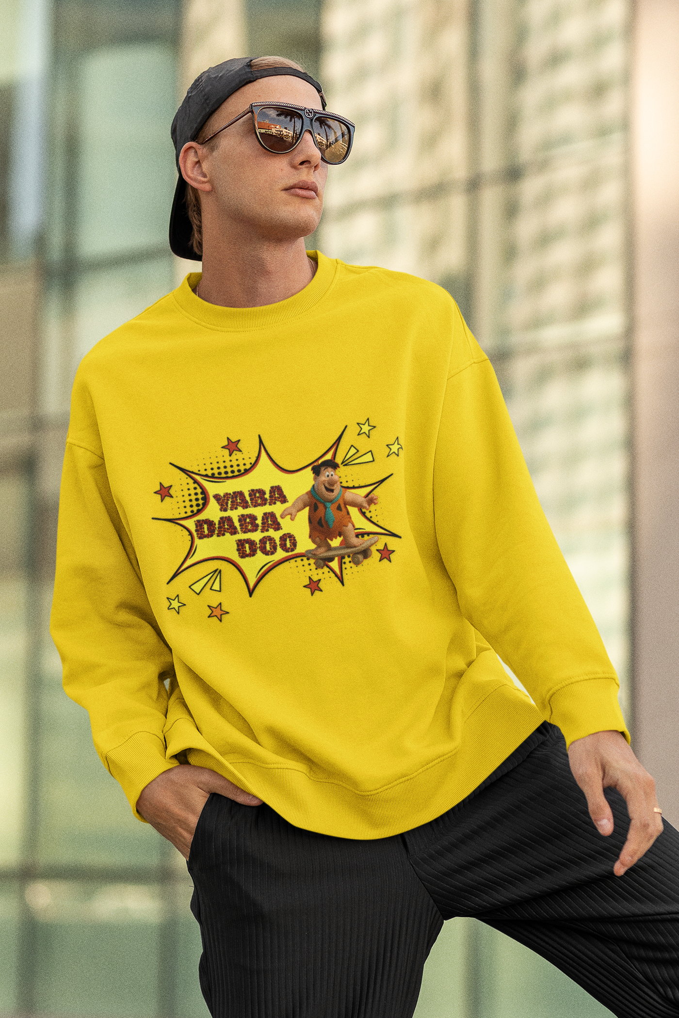 Yaba Daba Doo' Design  Flintstones / Feuerstein Sweatshirt