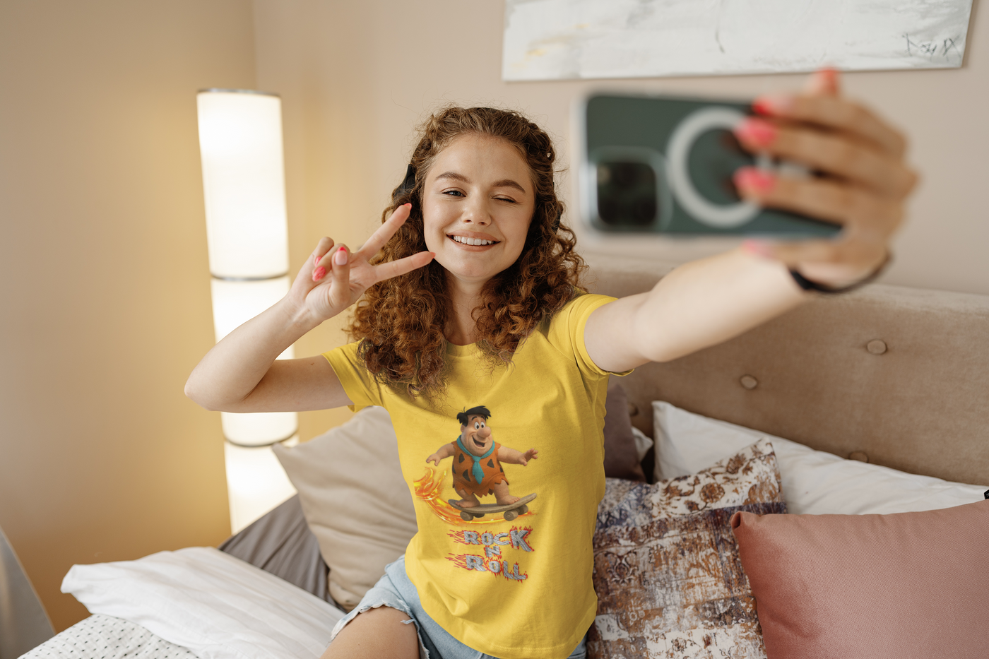 Teeny -  Flintstones  -  Rock n Roll Groovy Kids Tee, Fun Kid's Shirt,