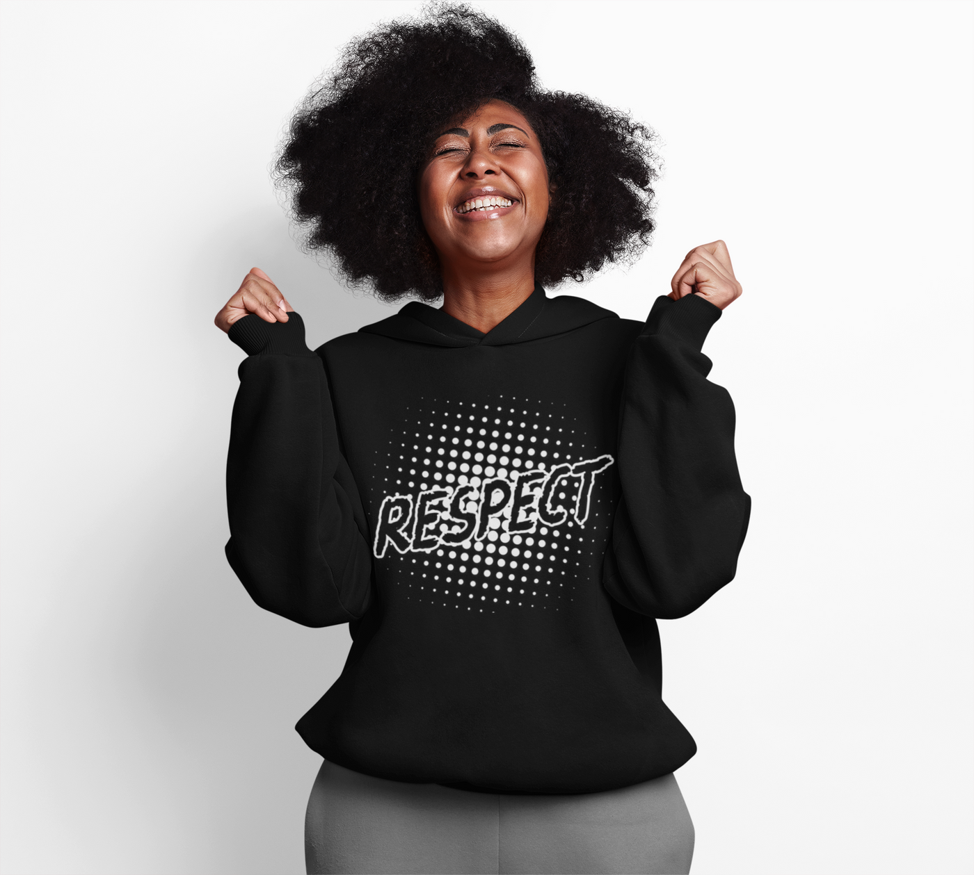 Respect Unisex Hooded Sweatshirt, Streetwear Hoodie