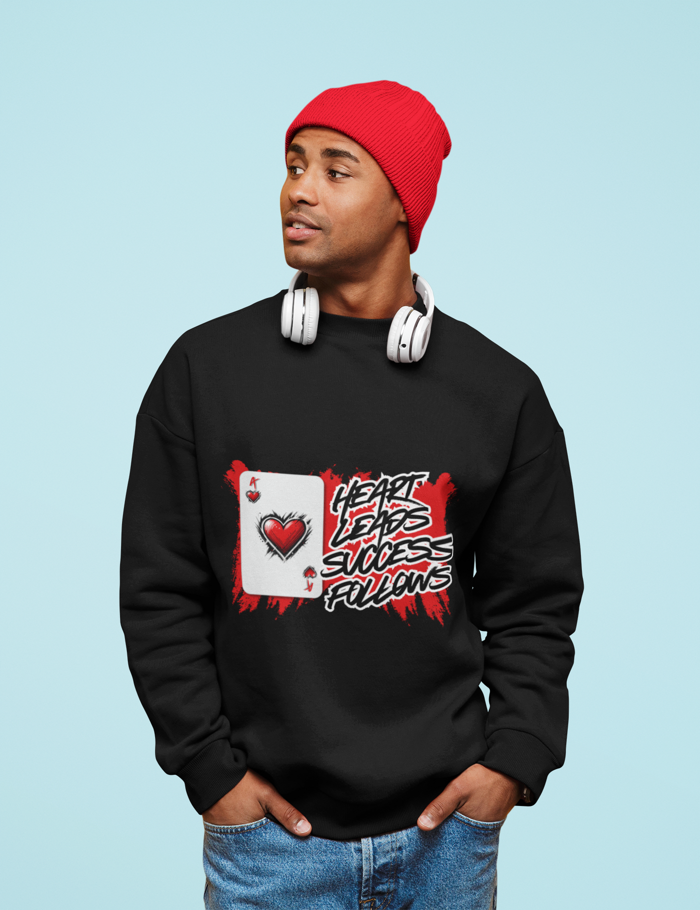 Heart leads success follows Sweatshirt, Unisex Crewneck
