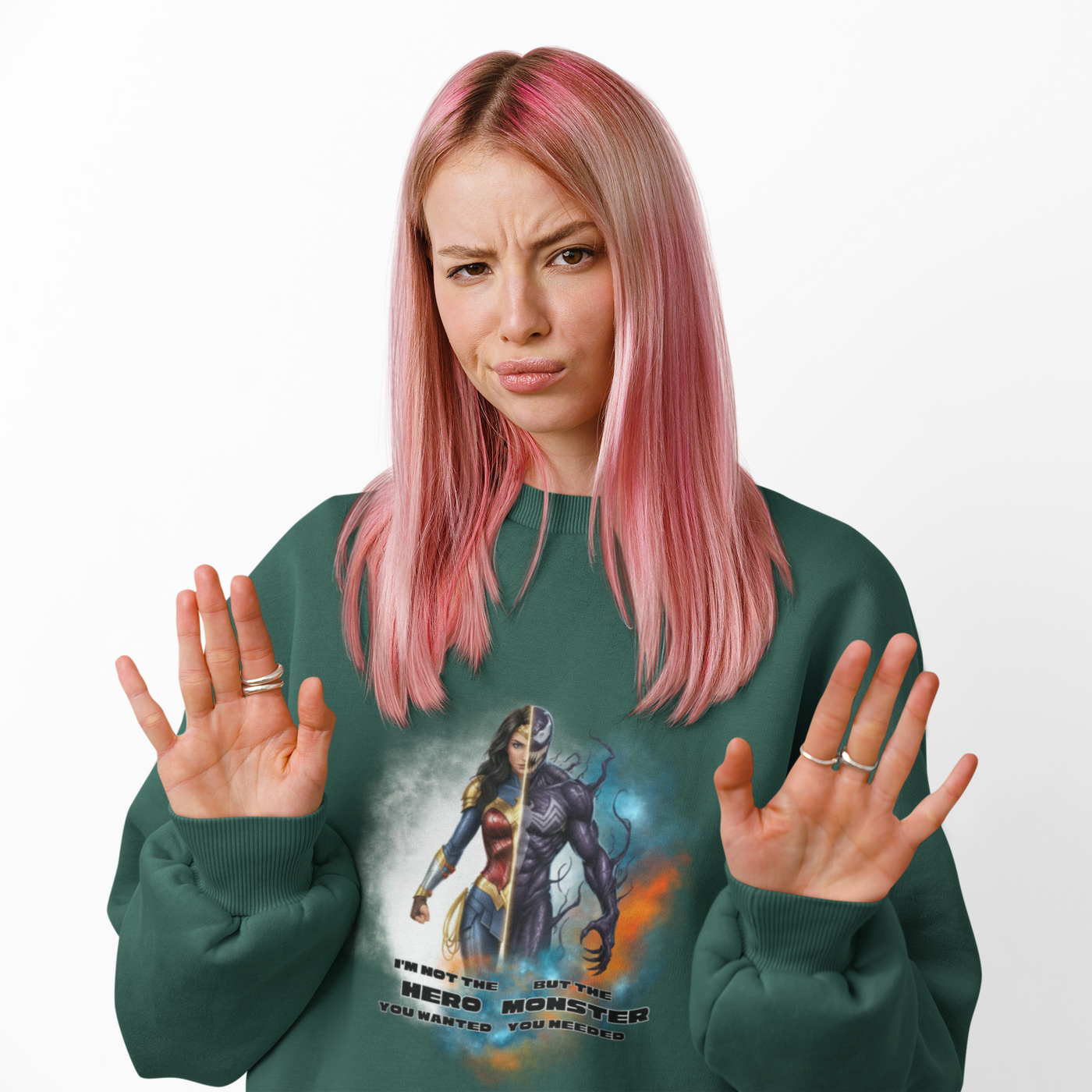 I’m not the hero you wanted – but the monster you needed Sweater