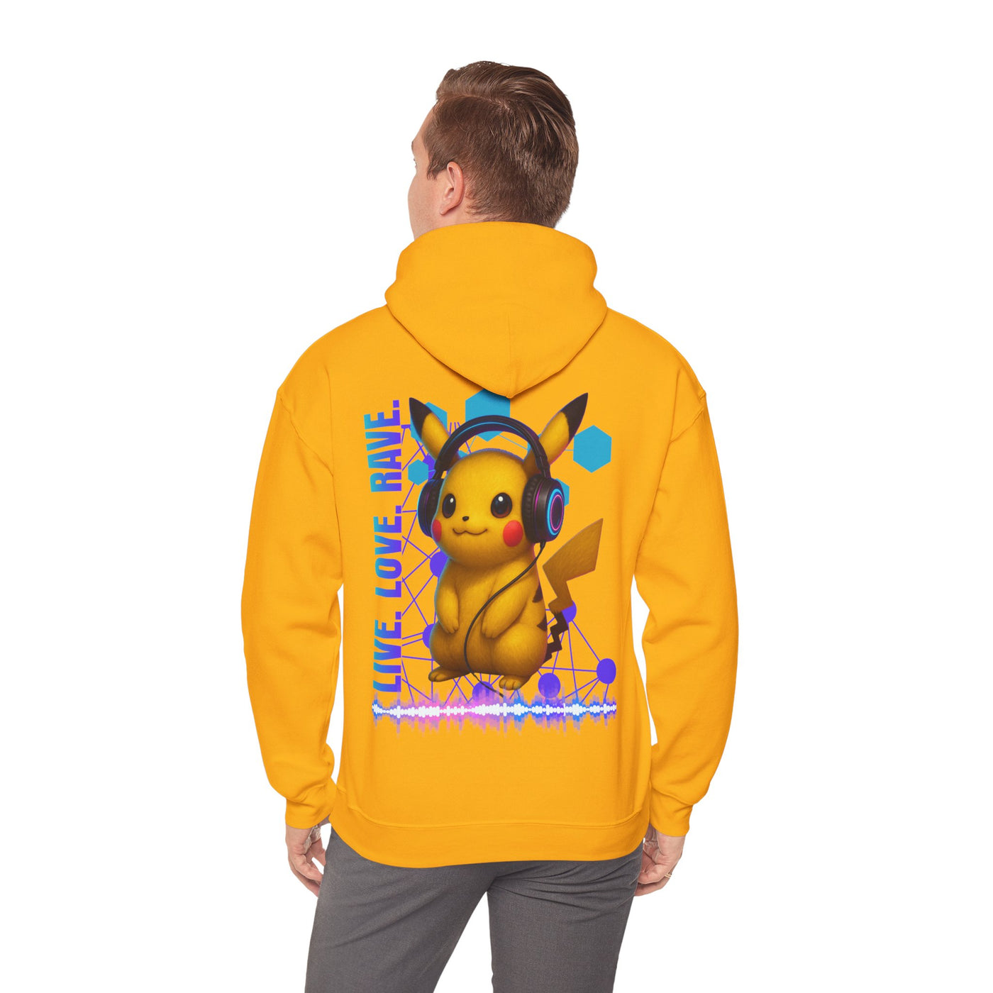 Rave Hoddie, Live Love Rave - Techno - Pokemon