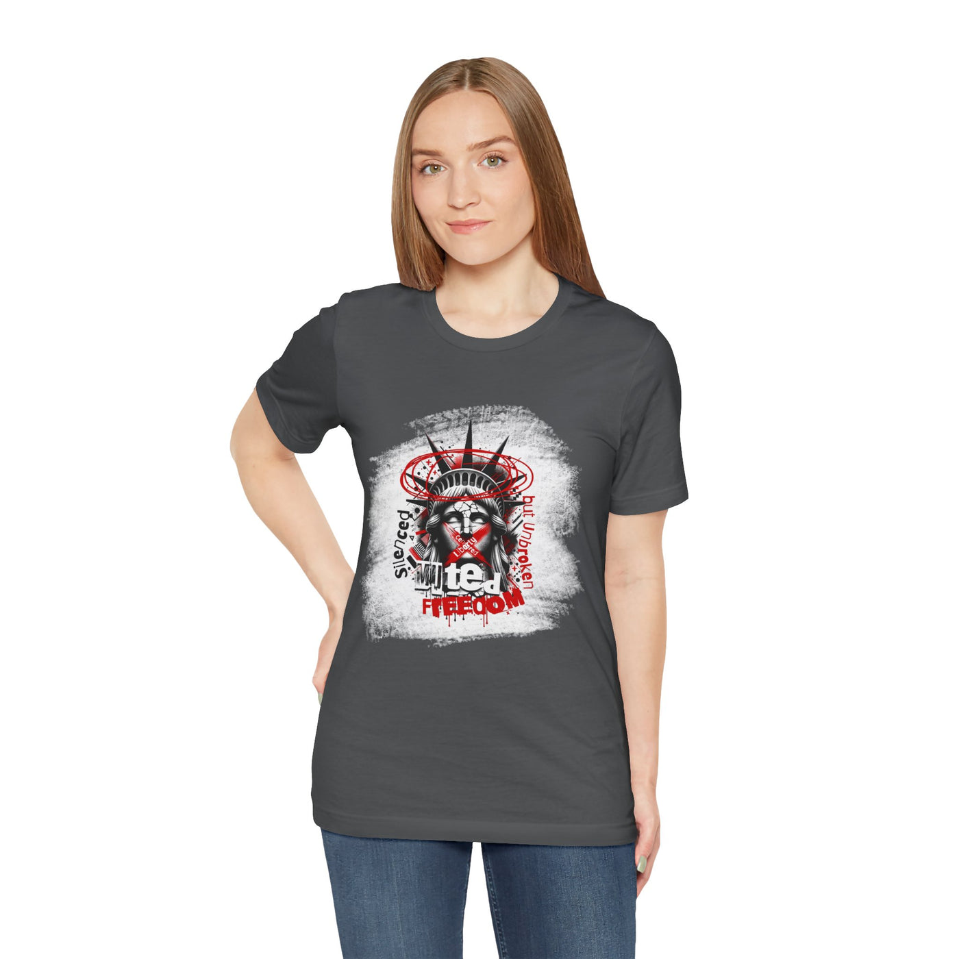 Freedom-Themed Unisex T-Shirt, Statue of Liberty - Freiheitsstatue