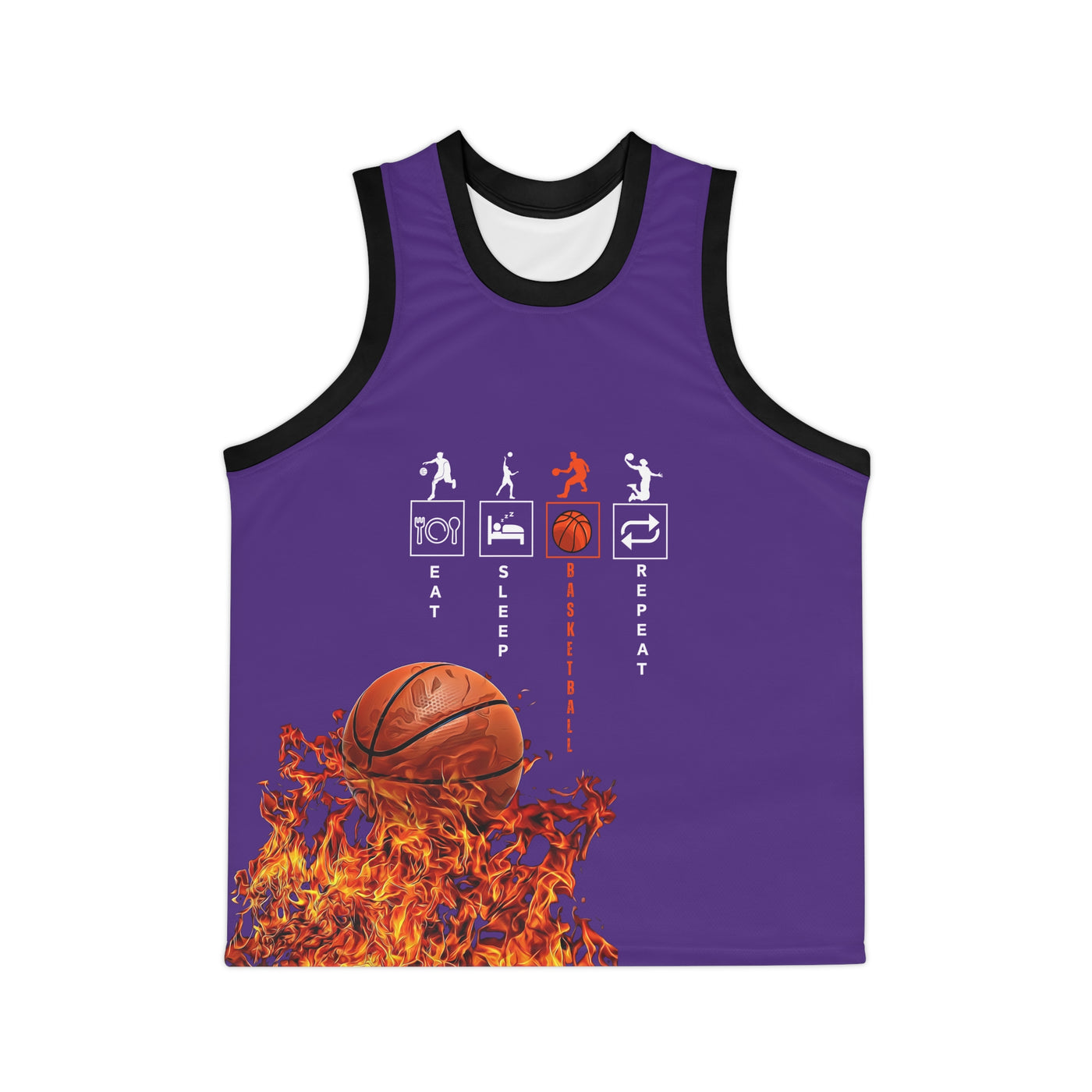 Eat - Sleep- Basketball- Repeat- Jersey, Perfect for Sports Lovers,