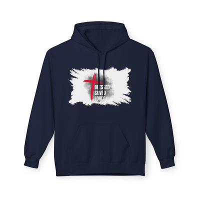 Faith-Inspired Hoodie: Blessed, Saved, Loved - Christian JESUS