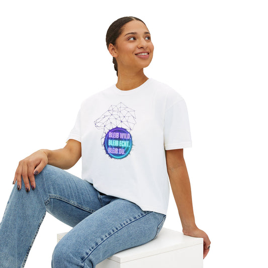 Wild Spirit Women's Boxy Tee | Motivational Graphic Top | Casual Wear, Gift for Nature Lovers, Birthday, Inspirational Tees