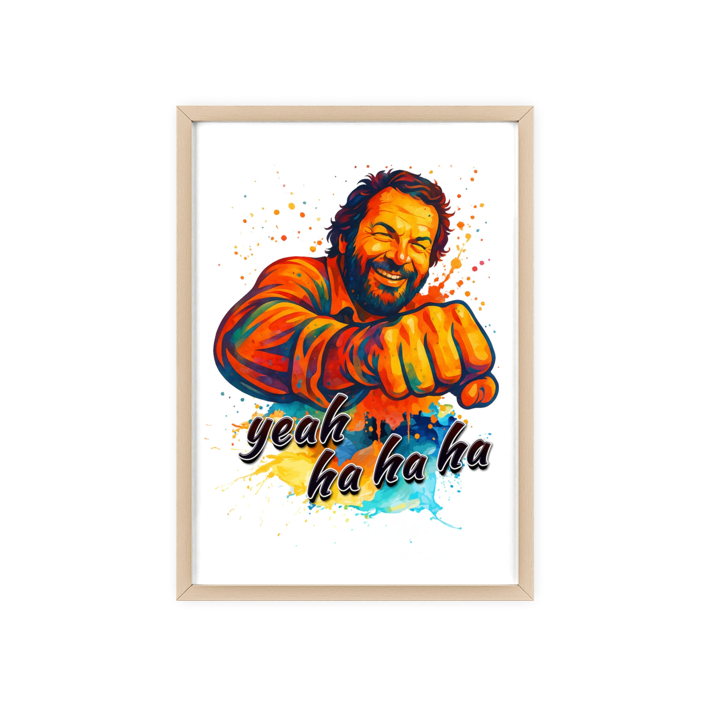 Funny Motivational Poster with Bud Spencer – 'Yeah Ha Ha Ha' 