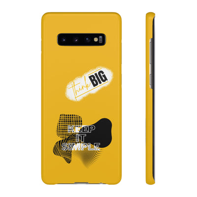 Handyhülle gelbe - Yellow Snap Case - 'Think BIG' for Motivated Individuals