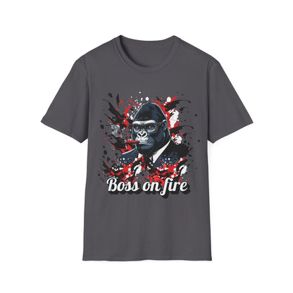 Boss on Fire Unisex T-Shirt, Funny Graphic Tee, Unique Gift, Casual Wear, Motivation Shirt